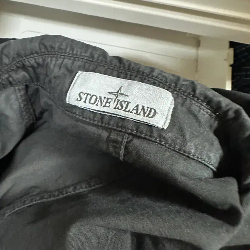 [BUNJANG] Stone Island 102WN Brushed Organic Cotton Overshirt Black 23FW / 스톤아일랜드 오버셔츠 블랙 23FW