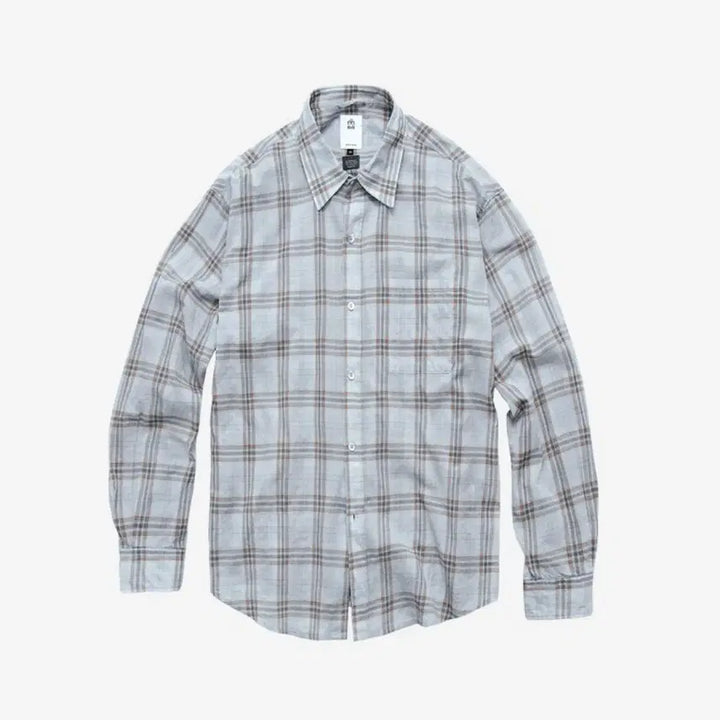 [BUNJANG] Polerude Loose Check Shirt Light Blue / (4)폴리테루 루즈드 체크 셔츠 라이트 블루