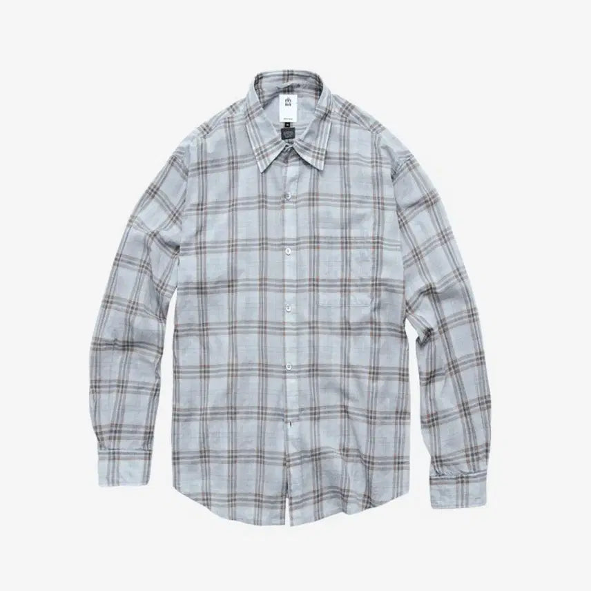 [BUNJANG] Polerude Loose Check Shirt Light Blue / (4)폴리테루 루즈드 체크 셔츠 라이트 블루