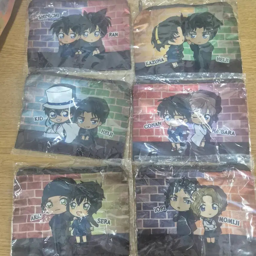 [BUNJANG] Detective Conan Pouch Bundle Set / 명탐정 코난 파우치 일괄 판매