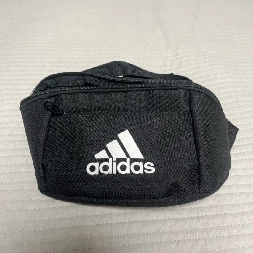 [BUNJANG] Adidas Black Waist Bag / 아디다스 블랙 웨이스트백 힙색 가방