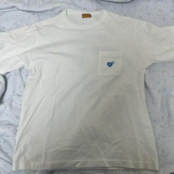 [BUNJANG] Human Made Heart Pocket T-Shirt White Limited Edition / (XL) 휴먼메이드 하트 포켓 티셔츠 화이트 오프라인 스토어 한정