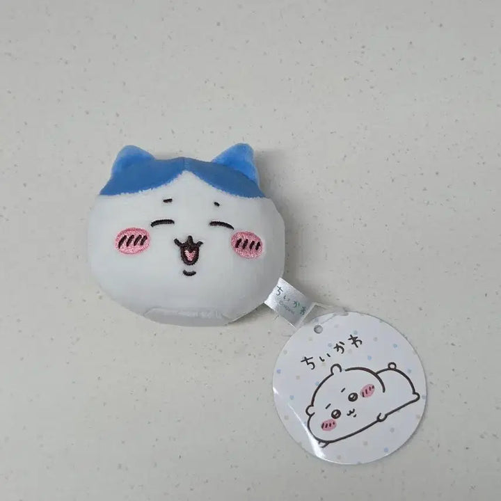 [BUNJANG] Chiikawa Hachiware Face Plush Ball Mascot / 치이카와 먼작귀 퍼레이드 뽀용 얼굴 볼 마스코트 하치와레