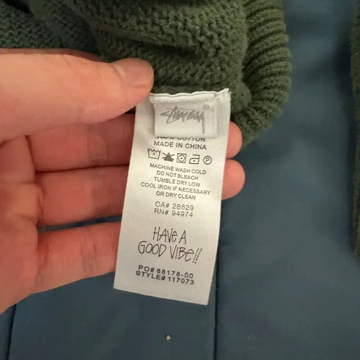 [BUNJANG] Stussy Knit Green XL / 스투시 컬리 s 니트 그린