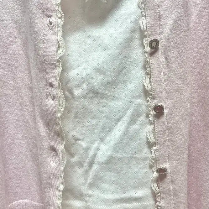 [BUNJANG] Cecil McBee Pale Pink Lace Cardigan / 세실맥비 페일핑크 레이스 가디건 히메갸루 핀터레스트 stc