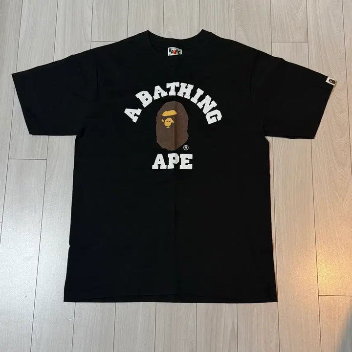 [BUNJANG] BAPE College T-Shirt Black M / 베이프 컬리지 반팔 블랙 M