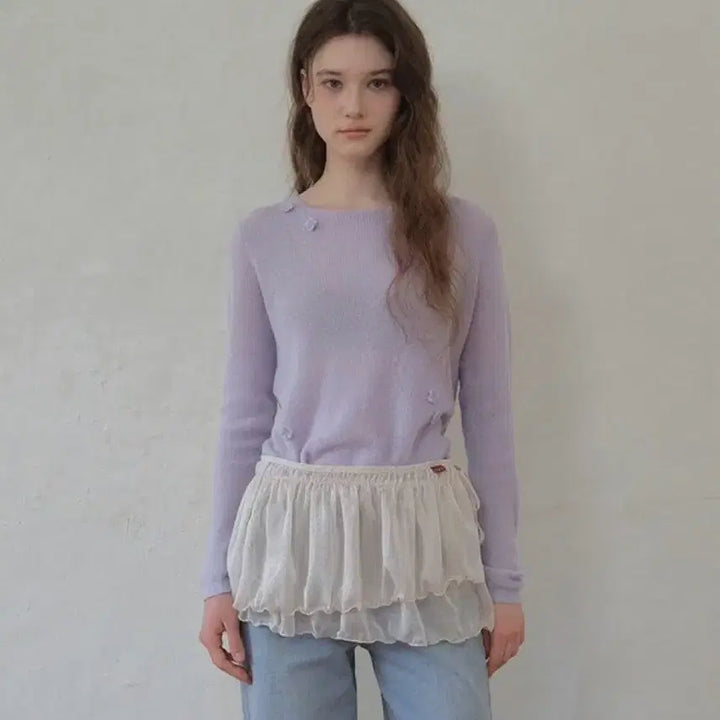 [BUNJANG] Our Nostalgia Dot Shirring Wrap Skirt / 상태최상,가격내림마지막)아우어노스텔지아 도트 랩 스커트