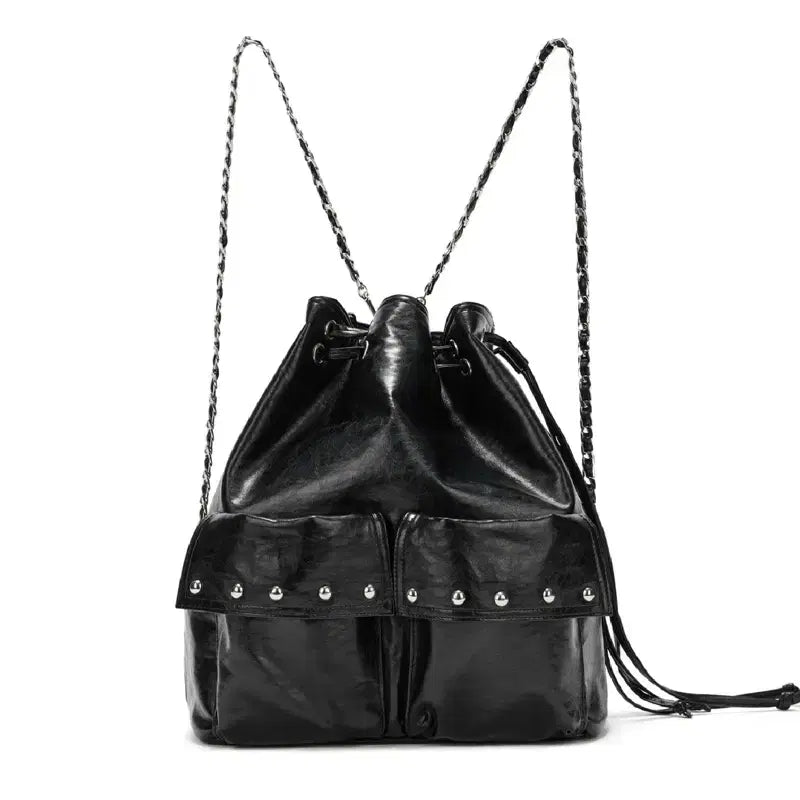 [BUNJANG] DEINET 5-Way Studded Pocket Multi Bag / 다이닛 DEINET 5웨이 스터드 포켓 멀티백 블랙