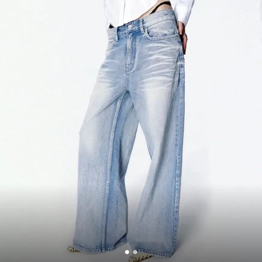 [BUNJANG] 2000 Archives SNYDER WIDE DENIM (Size 00, Blue) / 2000 아카이브스 스나이더 와이드 데님 SNYDER WIDE DENIM
