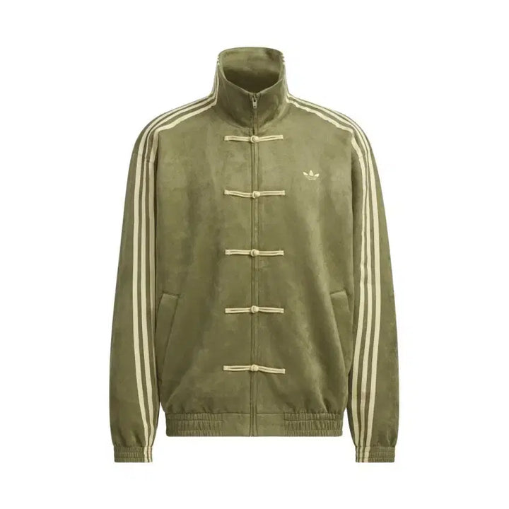 [BUNJANG] Adidas New Chinese Style Track Top Olive M / 중티다스 아디다스 뉴 차이니즈 스타일 트랙 탑 올리브 M 사이즈
