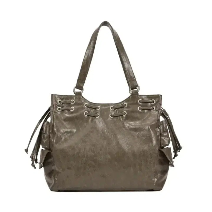 [BUNJANG] DEINET New Stud String Big Bag Khaki / 다이닛 DEINET 뉴 스터드 스트링 빅백 카키