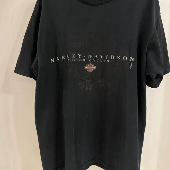 [BUNJANG] 00s Harley-Davidson Logo Short Sleeve T-Shirt Black / 00s 할리데이비슨 로고 반팔티 블랙