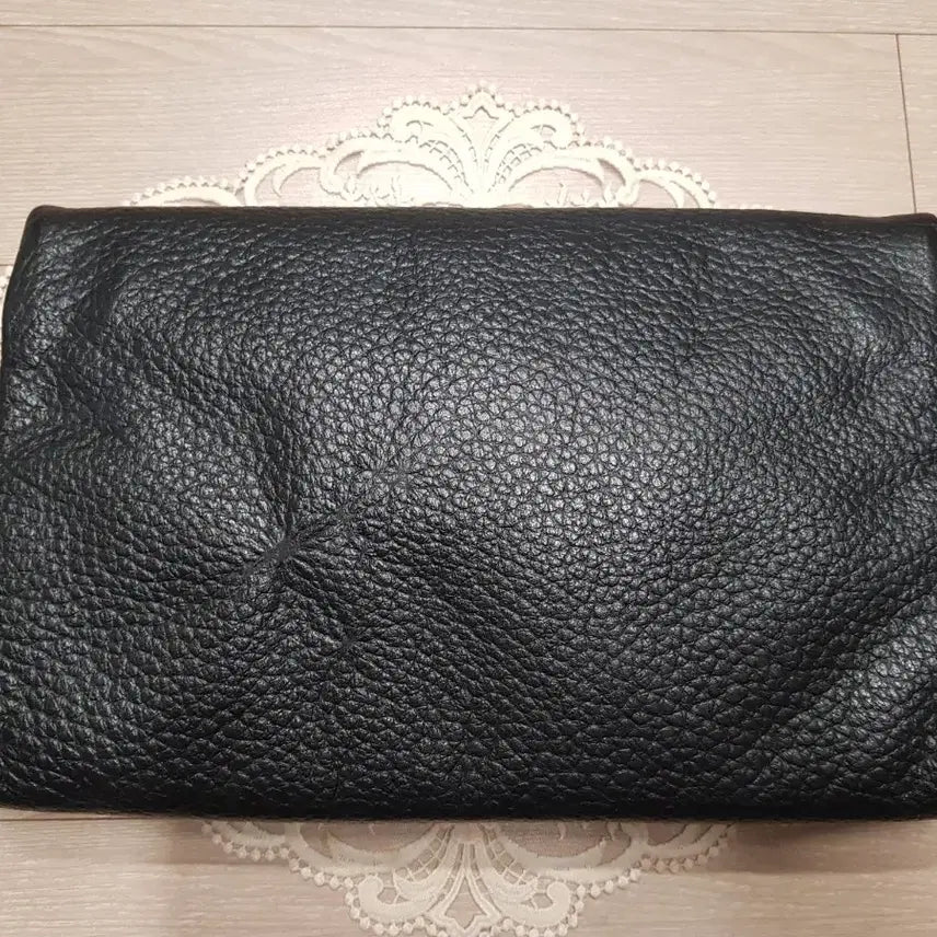 [BUNJANG] Lovecat Leather Big Clutch Bag / 러브캣 가죽 빅클러치백