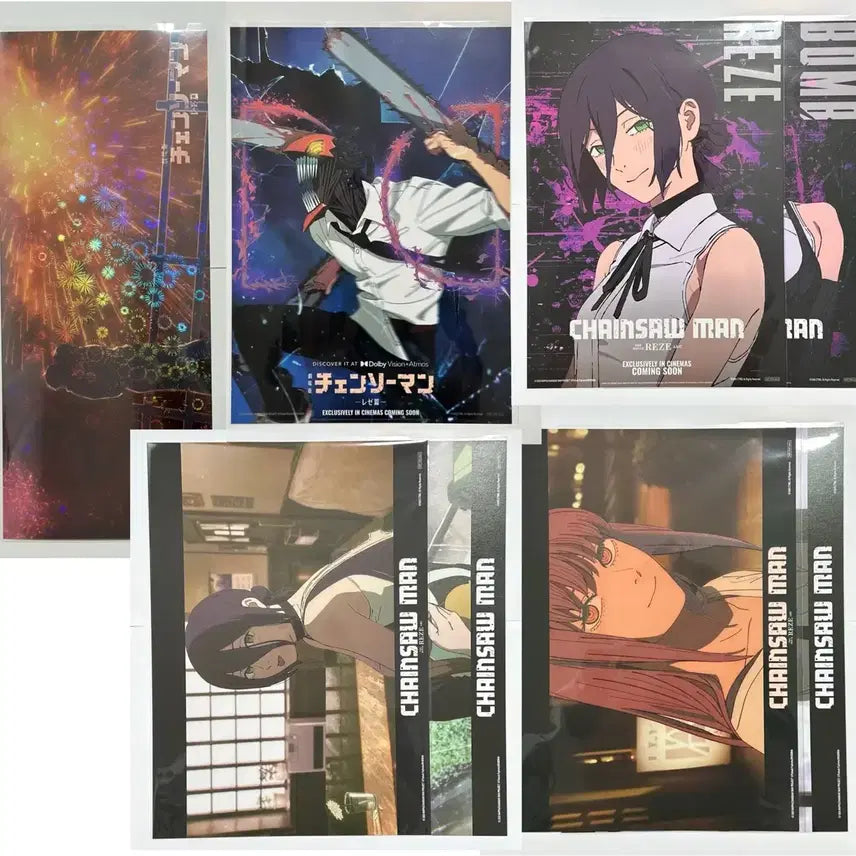[BUNJANG] Chainsaw Man Power Taiwan Glow-in-the-Dark Poster Bundle Set / 급처)(택포 22)체인소맨 레제 대만 포스터 일괄