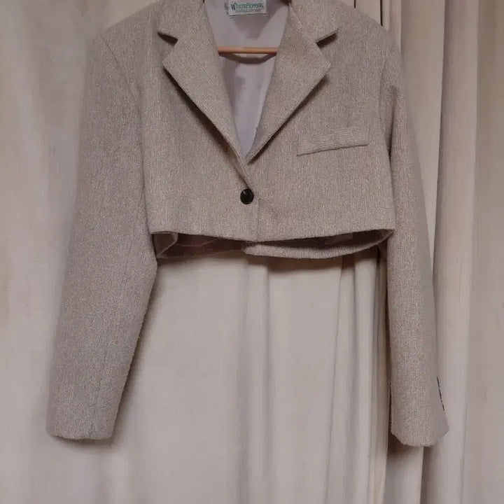 [BUNJANG] AfterMonday Crop Jacket Beige / 애프터먼데이 크롭자켓