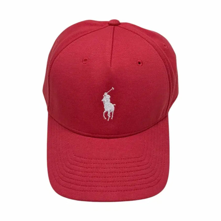 [BUNJANG] Polo Ralph Lauren QR Pony Red Ball Cap / 폴로 랄프로렌 QR 포니 레드 볼캡 모자