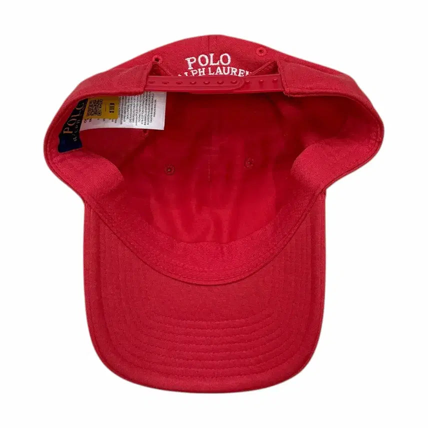 [BUNJANG] Polo Ralph Lauren QR Pony Red Ball Cap / 폴로 랄프로렌 QR 포니 레드 볼캡 모자