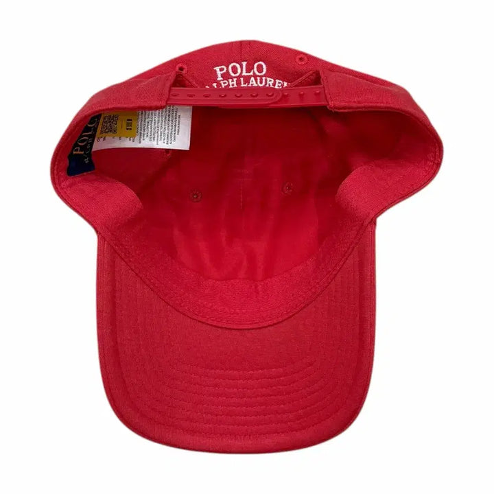 [BUNJANG] Polo Ralph Lauren QR Pony Red Ball Cap / 폴로 랄프로렌 QR 포니 레드 볼캡 모자