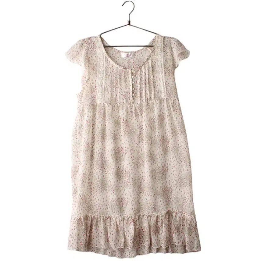 [BUNJANG] MICHEL KLEIN Vintage Pattern See-Through Dress / MICHEL KLEIN 빈티지패턴시스루원피스 모리룩 하구미룩 플라워