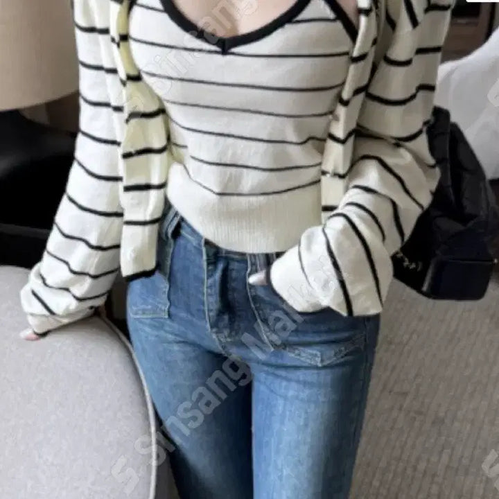 [BUNJANG] Sleeveless Cardigan Set / 나시가디건세트