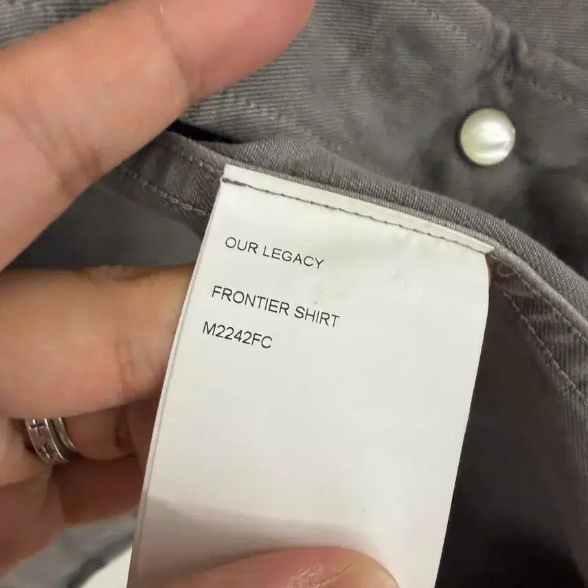 [BUNJANG] Our Legacy Frontier Attic Carbon Wash Shirt / 아워레가시 프론티어 애틱 카본워시 셔츠