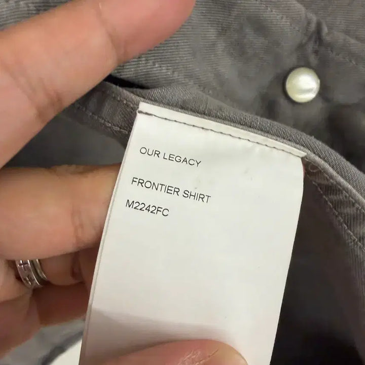 [BUNJANG] Our Legacy Frontier Attic Carbon Wash Shirt / 아워레가시 프론티어 애틱 카본워시 셔츠