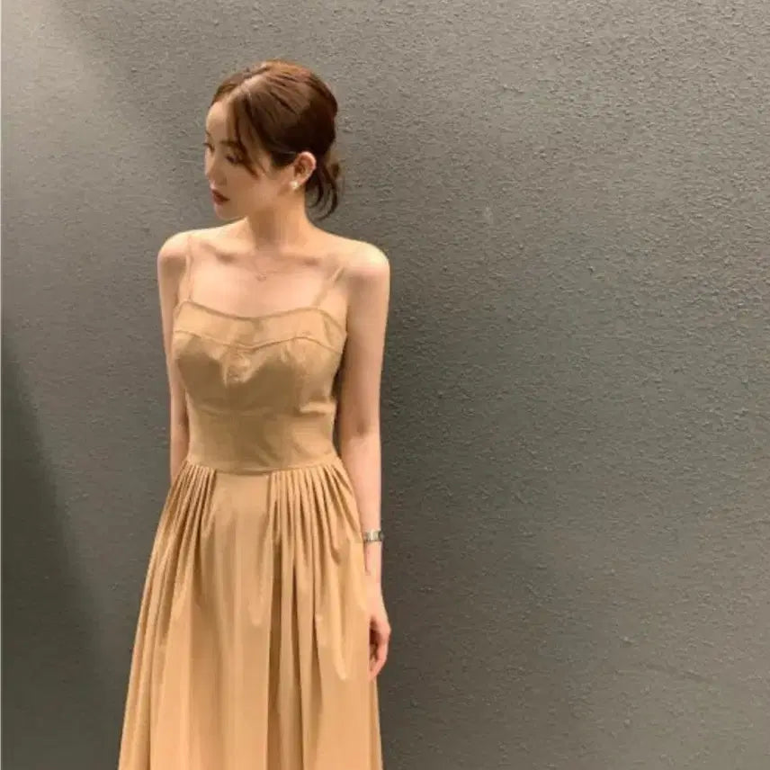 [BUNJANG] Objet S Stitch Long Dress / 오브제스트 스티치 롱원피스 (새상품)