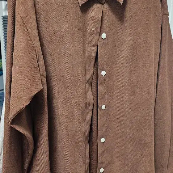[BUNJANG] Brown Corduroy Shirt / 브라운 코듀로이 남방 셔츠