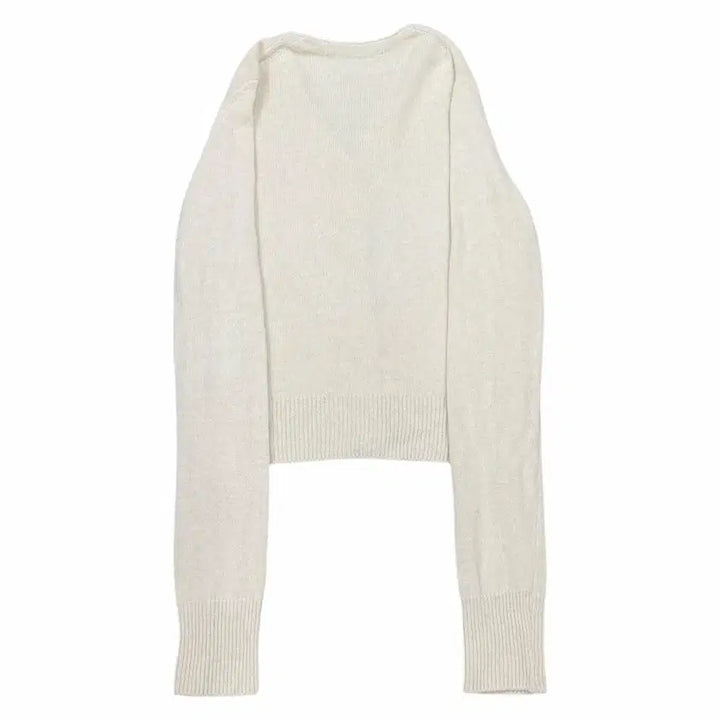 [BUNJANG] Mardi Mercredi Mohair Flower Cardigan Ivory Pink / 마르디 메크르디 모헤어 플라워 가디건 아이보리 핑크