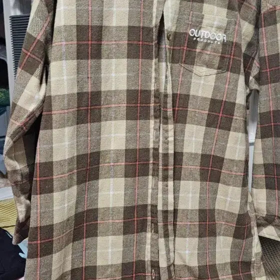 [BUNJANG] Outdoor Products Checked Long Shirt / 아웃도어프로덕츠 체크 롱 셔츠