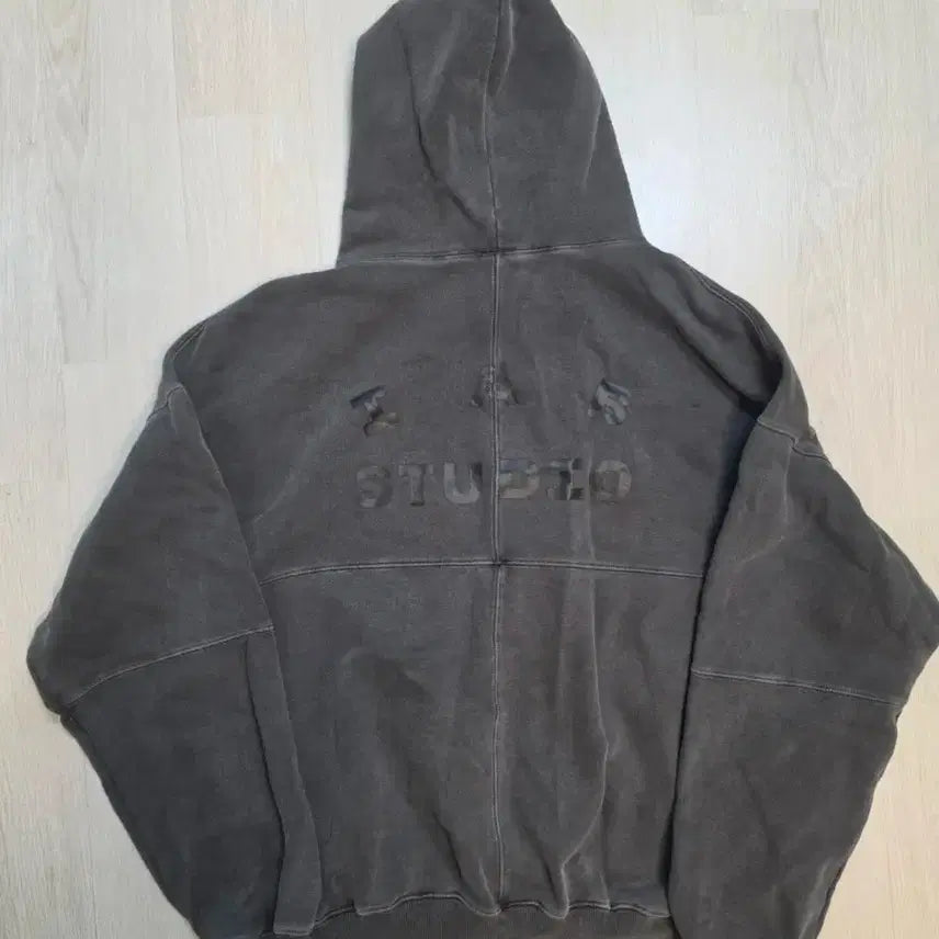 [BUNJANG] ieab Studio Block Pigment Hoodie XL with Bag / 아이앱스튜디오 블록 피그먼트 후드 xl 가방 포함