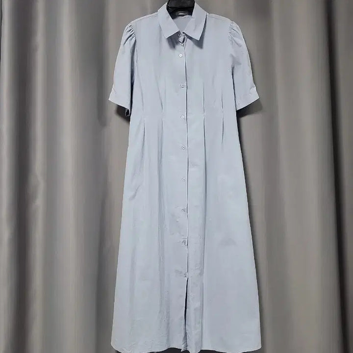 [BUNJANG] Pin Tuck Long Shirt Dress / 핀턱 셔츠 롱원피스