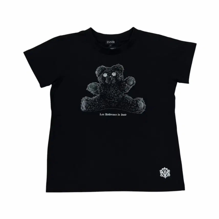 [BUNJANG] INNIER Black Bear Short Sleeve T-Shirt Size 0 / INNIR 이니어 블랙 베어 반팔티 0