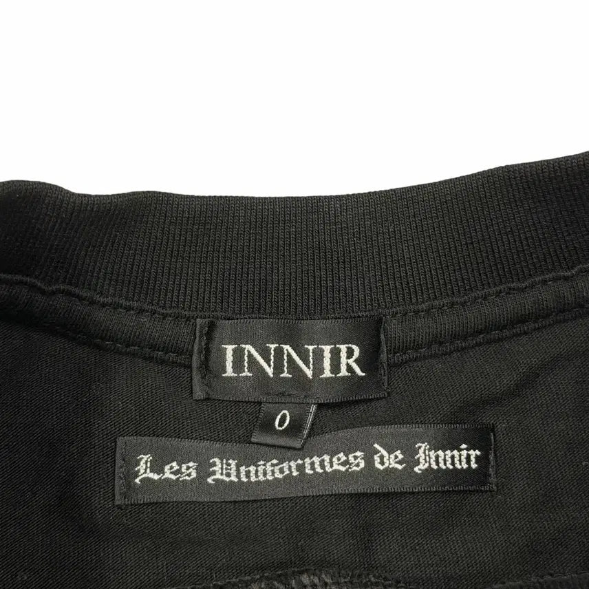 [BUNJANG] INNIER Black Bear Short Sleeve T-Shirt Size 0 / INNIR 이니어 블랙 베어 반팔티 0