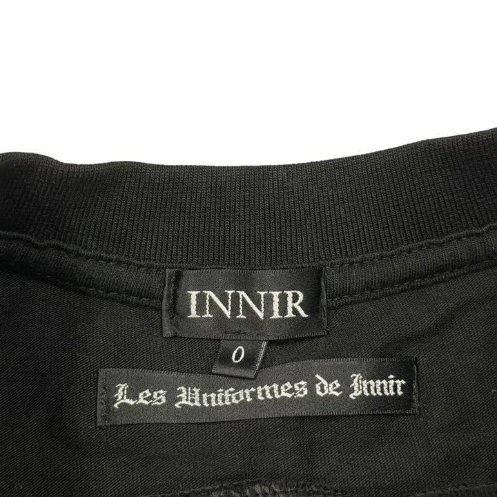 [BUNJANG] INNIER Black Bear Short Sleeve T-Shirt Size 0 / INNIR 이니어 블랙 베어 반팔티 0