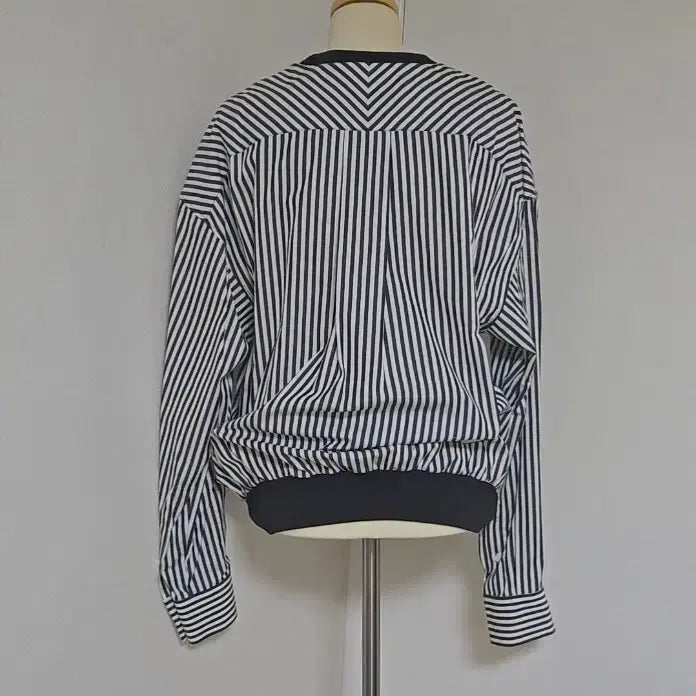 [BUNJANG] Juun.J Box Fit Shirt Black and White Stripe / 미사용 새상품/준지[정품]박스핏 셔츠/44