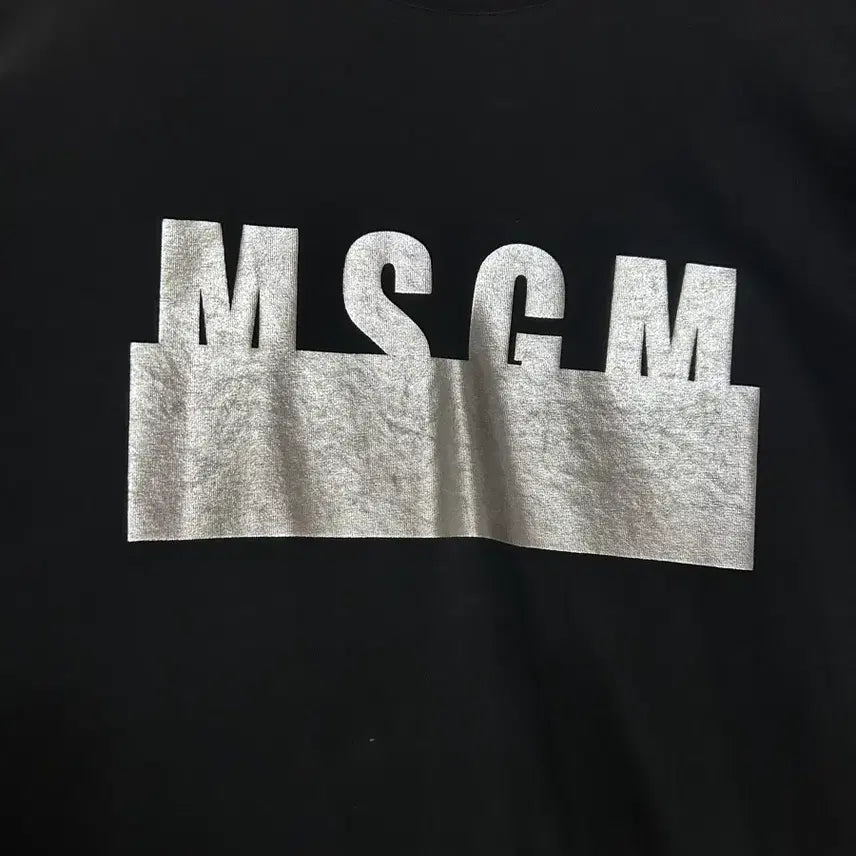 [BUNJANG] MSGM Short Sleeve T-Shirt Black Logo / MSGM 반팔티셔츠