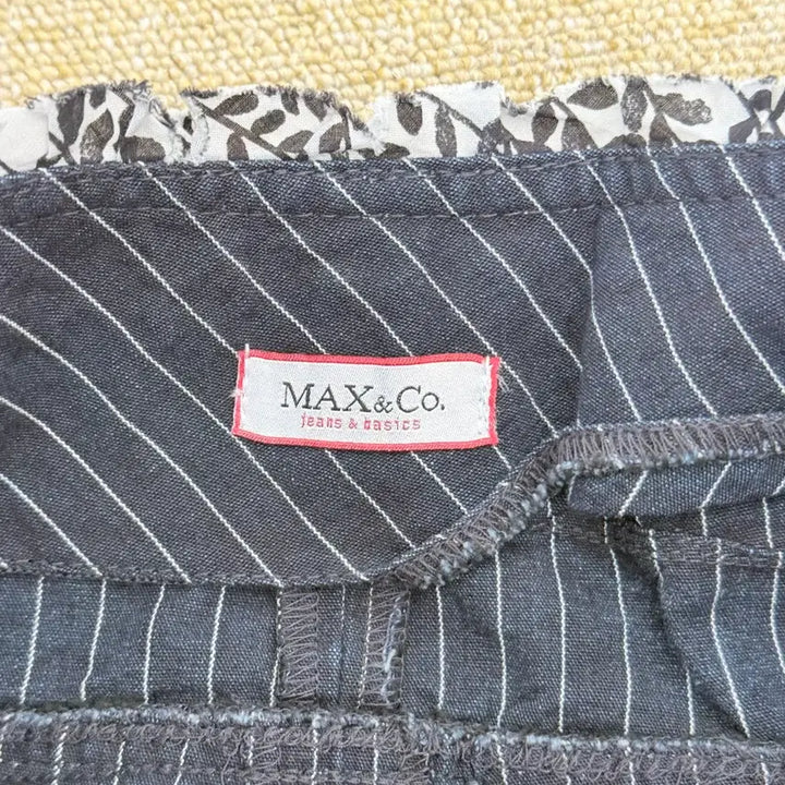 [BUNJANG] MAX&amp;CO Pleated Denim Midi Skirt / MAX&amp;CO 플리츠 데님 미디 스커트