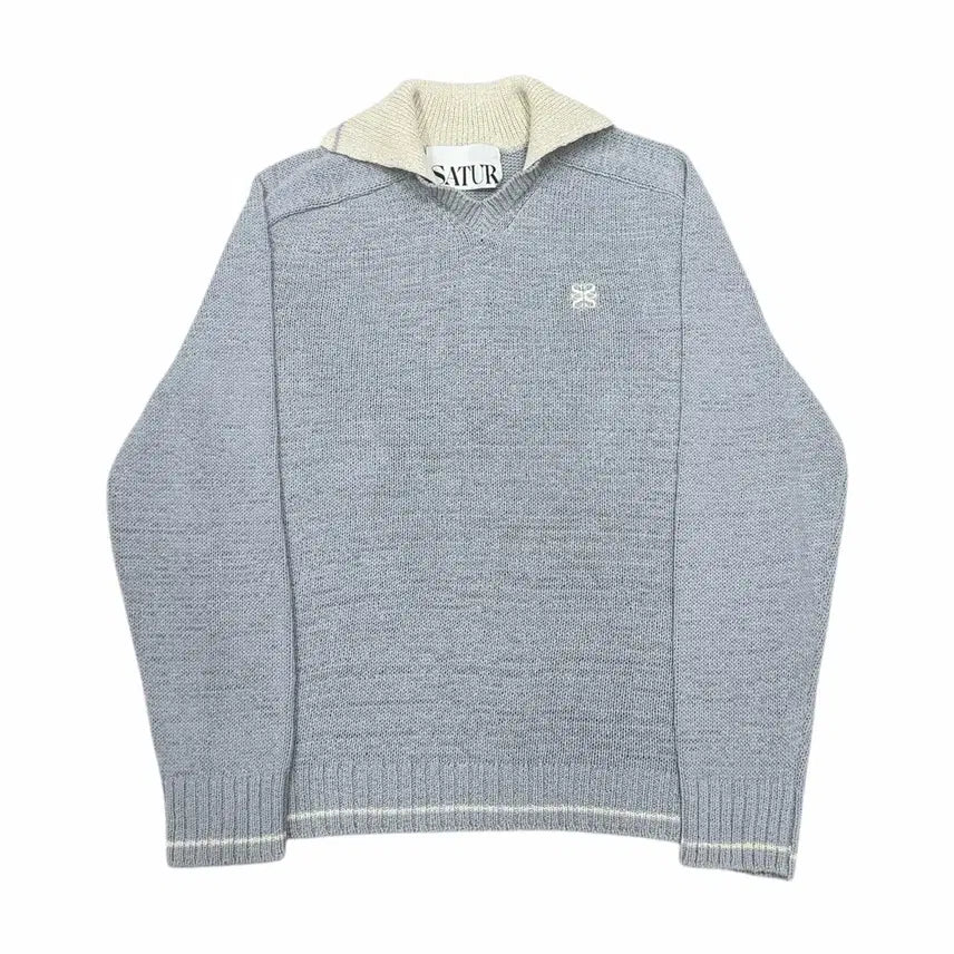 [BUNJANG] Setter Lausanne V-Neck Collar Knit Glacier Grey XL / 세터 로잔 브이넥 칼라 니트 글레이셔 그레이 XL