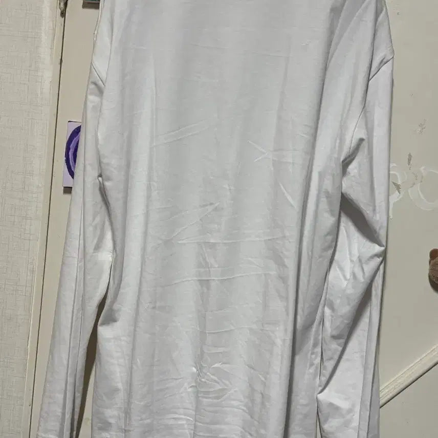 [BUNJANG] Fallett Cat Printing Long Sleeve T-Shirt White Size 105 / Fallett 팔레트 고양이 프린팅 긴팔티셔츠105