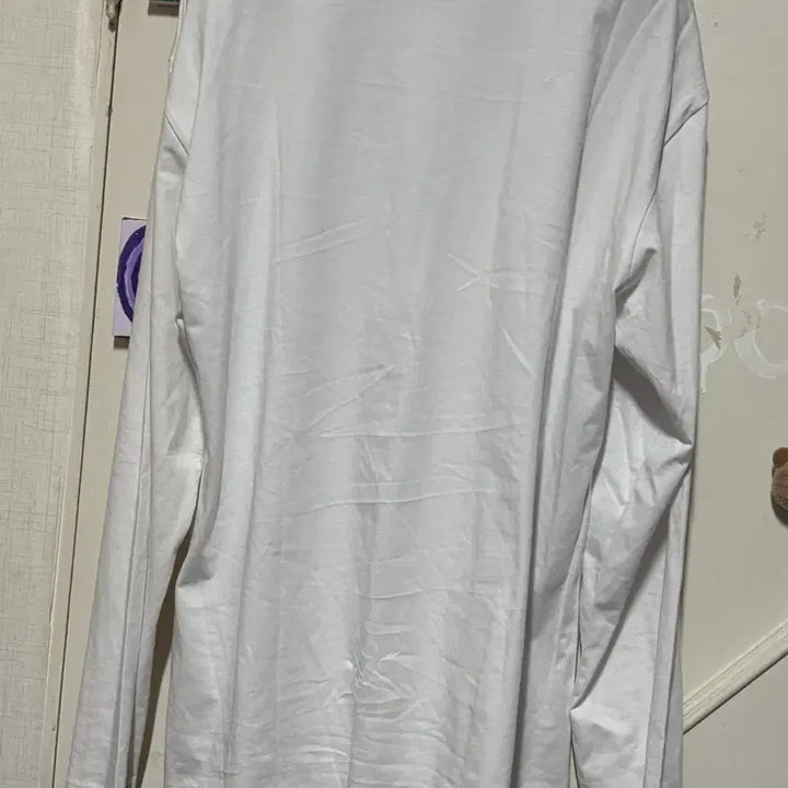 [BUNJANG] Fallett Cat Printing Long Sleeve T-Shirt White Size 105 / Fallett 팔레트 고양이 프린팅 긴팔티셔츠105