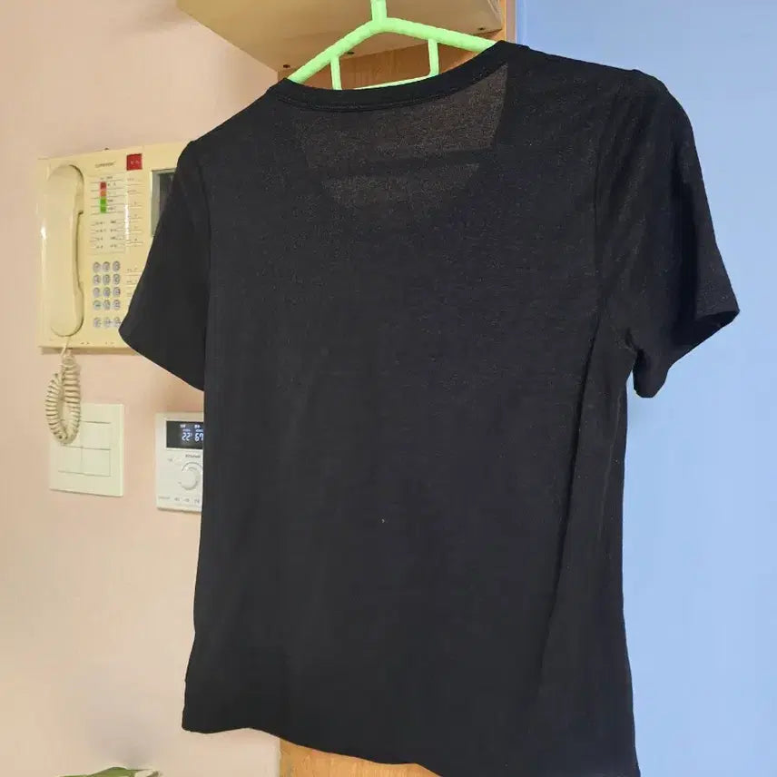 [BUNJANG] Amaca Black Pintuck Short Sleeve T-Shirt Size 38 / 아마카 블랙 핀탁 반팔 티셔츠 38