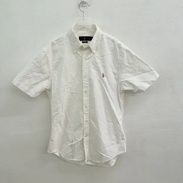 [BUNJANG] Polo Ralph Lauren White Slim Fit Short Sleeve Shirt (M) / 폴로 랄프로렌 화이트 슬림핏 반팔 셔츠 (M)