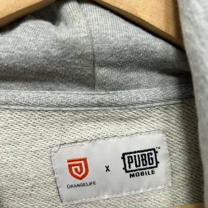 [BUNJANG] PUBG Collaboration Hooded Sweatshirt Grey XL / 펍지 배그 후드 그레이 후드티 XL 콜라보