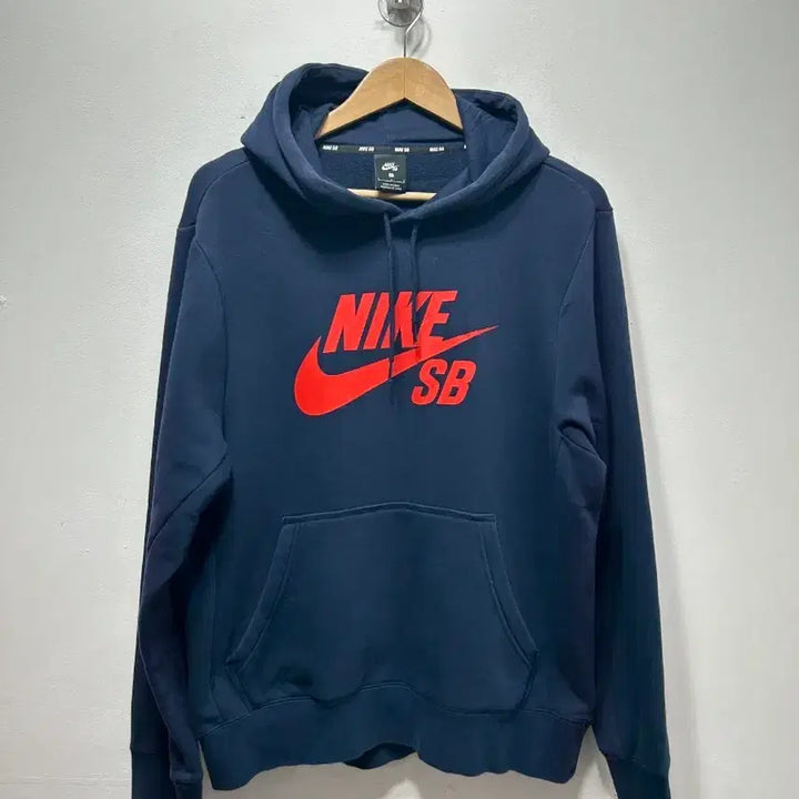 [BUNJANG] Nike SB Navy Hoodie Red Logo L / 나이키 SB 네이비 후드티 레드 로고 L