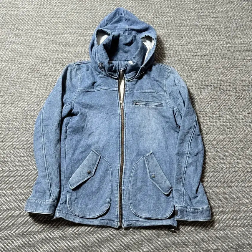 [BUNJANG] INHERIT Denim Hooded Zip-Up Jacket (M) / 인헤릿(INHERIT) 데님 후드 집업 자켓 (M)