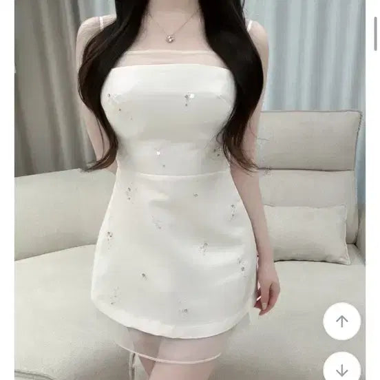 [BUNJANG] Miel de Beau Cubic Satin Dress / 큐빅 새틴원피스 수입의류/ 이브빈 미엘르 드오브