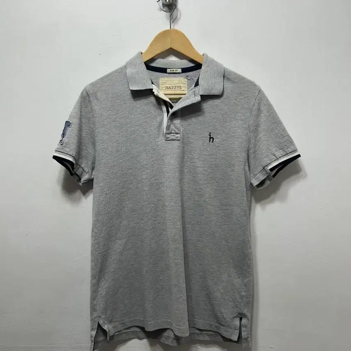 [BUNJANG] Hazzys Grey Slim Fit Short Sleeve Polo T-Shirt M / 헤지스 그레이 슬림핏 반팔 폴로티 M