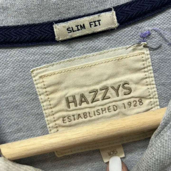 [BUNJANG] Hazzys Grey Slim Fit Short Sleeve Polo T-Shirt M / 헤지스 그레이 슬림핏 반팔 폴로티 M