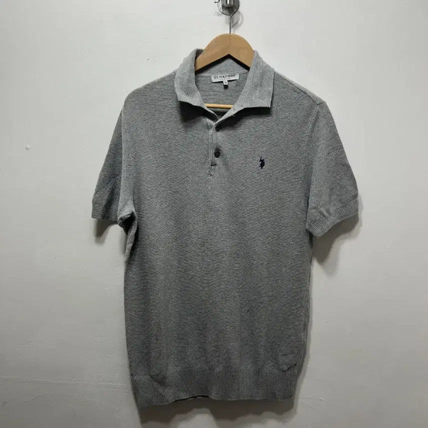 [BUNJANG] US Polo Assn. Assassin Gray Short Sleeve Knit XL / US폴로 어쌔신 그레이 반팔 니트 XL